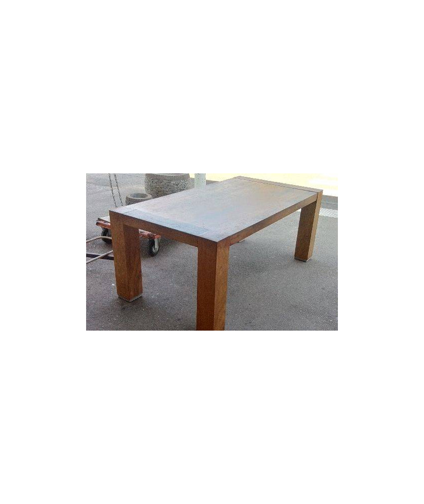 TABLE BOIS EXOTIQUE - 190X100 / 1 RALLONGE