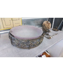 SUSPENSION METAL DORE PATE DE VERRE 