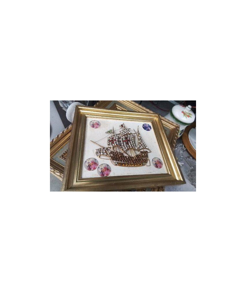 CADRE DECO BATEAU  STRASS 