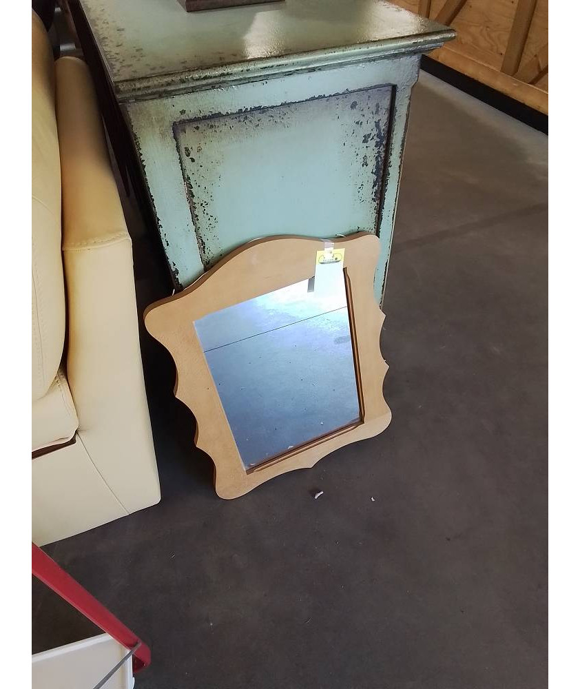 MIROIR BOIS CLAIR CHANTOURNÉ 