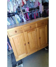 MEUBLE PASSE PLAT PIN / 3 PORTES 3 TIROIRS 