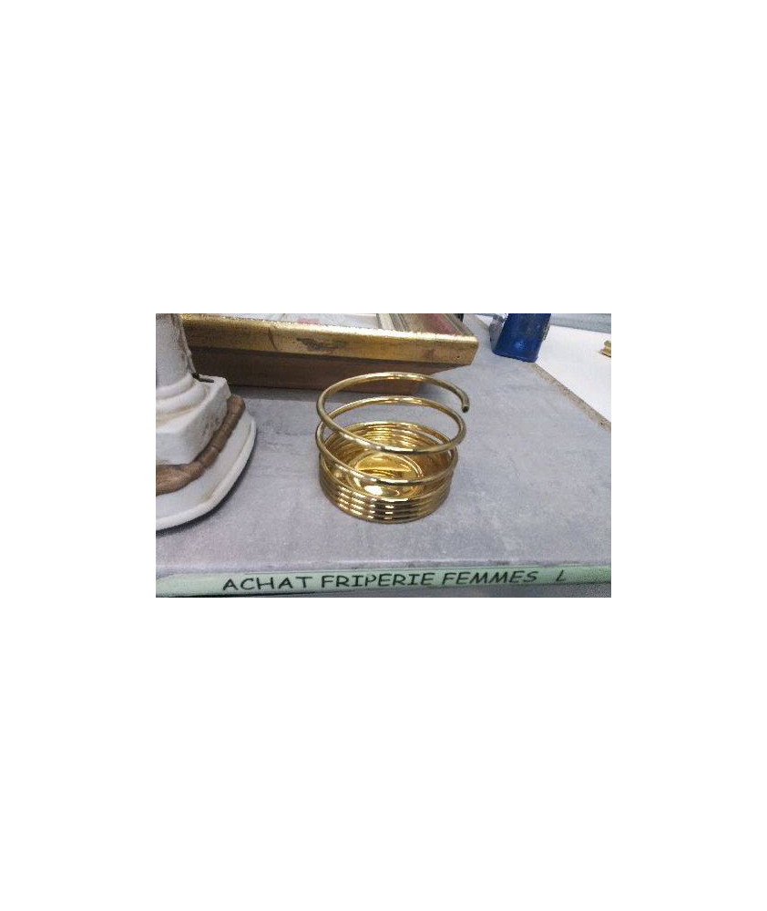 SUPPORT BOUTEILLE DORE SPIRALE 