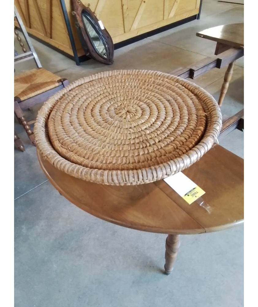PANIÈRE RONDE AVEC COUVERCLE VANNERIE 