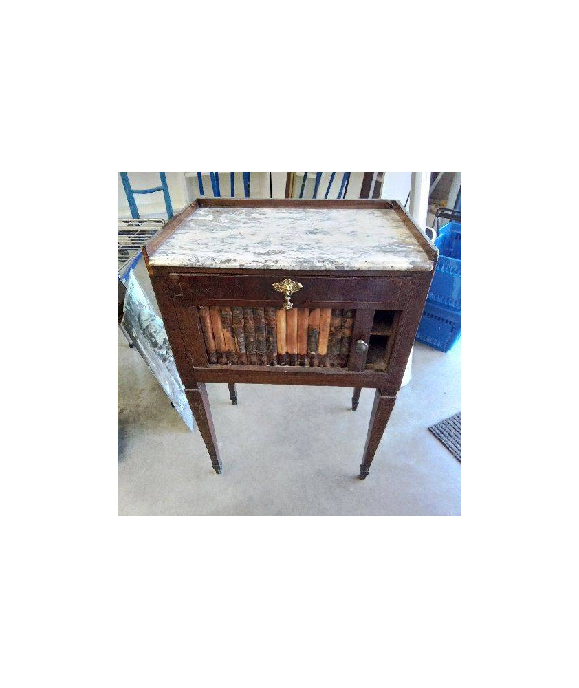 MEUBLE D’APPOINT TROMPE L’OEIL LIVRES A RESTAURER