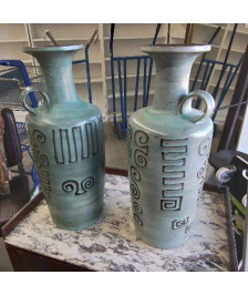 PAIRE DE VASES BLEUS VINTAGE 