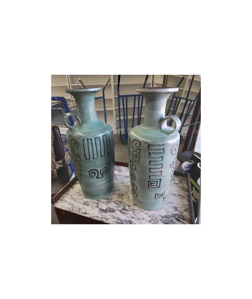 PAIRE DE VASES BLEUS VINTAGE 