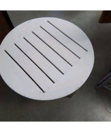TABLE BASSE BLANCHE RONDE