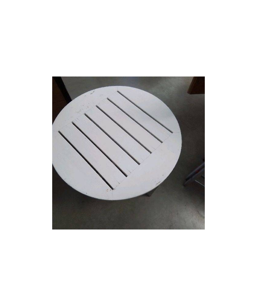 TABLE BASSE BLANCHE RONDE