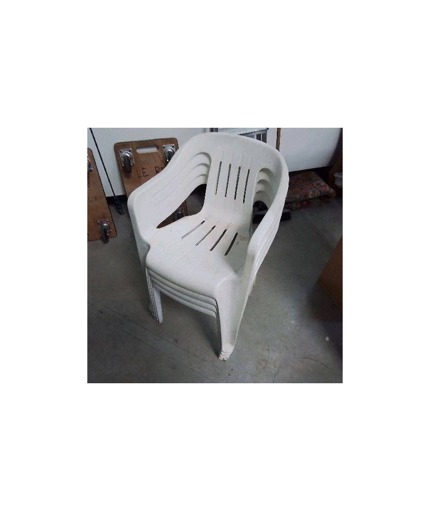 FAUTEUIL BLANCHE PLASTIQUE