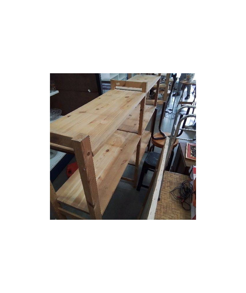 DOUBLE ETAGERE BOIS 