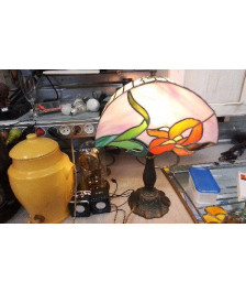 LAMPE ANCIENNE / VITRAIL