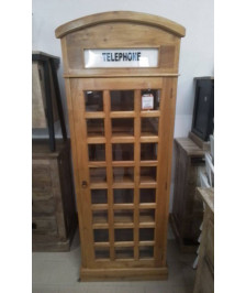 CABINE TELEPHONIQUE BOIS EXOTIQUE