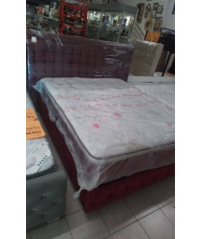 LIT COFFRE+MATELAS BORDEAUX 160*200