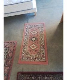 TAPIS ROSE BEIGE NOIR 58X11O