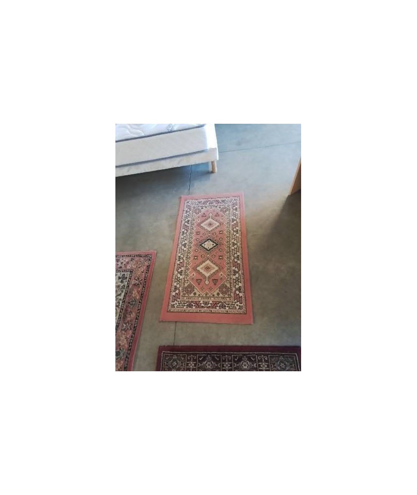 TAPIS ROSE BEIGE NOIR 58X11O