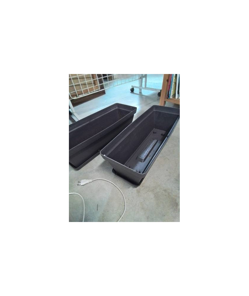 JARDINIÈRE RECTANGULAIRE RÉSINE GRIS