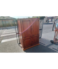 MEUBLE TV 4 PORTES MERISIER - STYLE LOUIS PHILIPPE - EN L’ETAT 