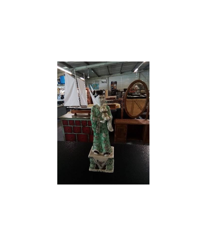 STATUETTE PORCELAINE CHINE PERSONNAGE DE LA FAMILLE VERTE