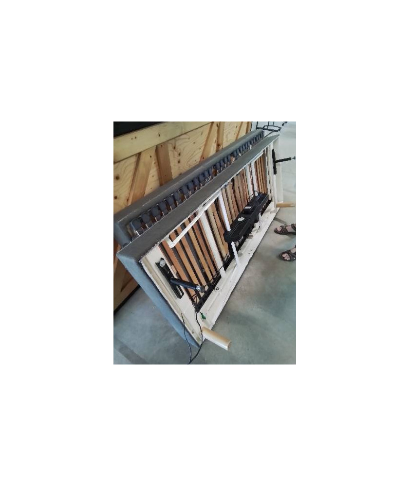 PAIRE DE SOMMIER ÉLECTRIQUE ONEA CADRE TISSU GRIS 2X80X200CM
