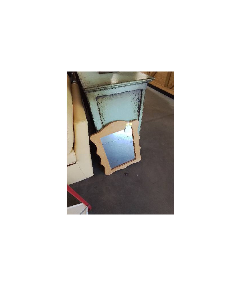 MIROIR BOIS CLAIR CHANTOURNÉ 