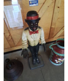 STATUETTE RÉSINE HOMME AU CHAPEAU 93CM