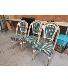 FAUTEUIL BELLEVILLE CHAISE ALU+ROTTIN SHYNT REF: OVIBJ504963-HL