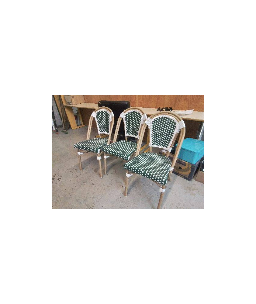 FAUTEUIL BELLEVILLE CHAISE ALU+ROTTIN SHYNT REF: OVIBJ504963-HL