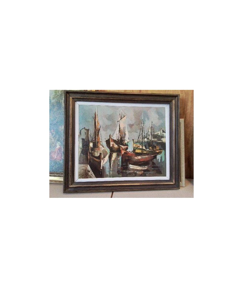 IMPRESSION SUR TOILE ’ BATEAUX AU PORTS ’