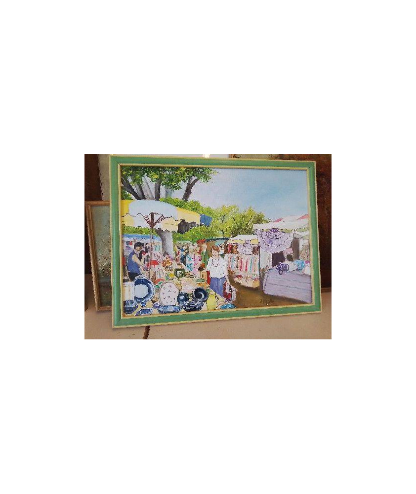 PEINTURE A L’HUILE ’ MARCHE VICHISSOIS’