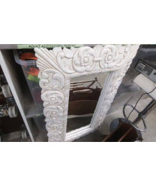 MIROIR BOIS ECRU 