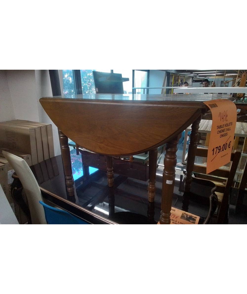 TABLE VOLETS CHENE 3 ALL ONGES