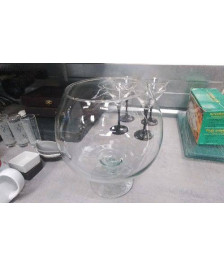 VASE VERRE A PIED 