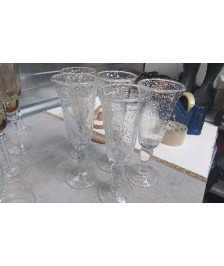 FLUTES VERRE BULLE X5