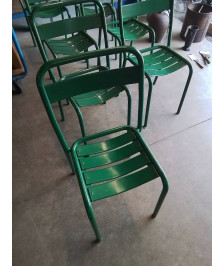 CHAISE DE JARDIN METAL PEINT VERT