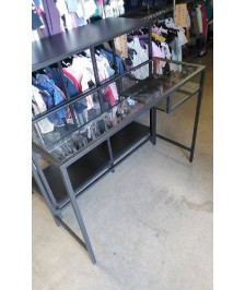 BUREAU 1 TABLETTE - DESSUS VERRE 