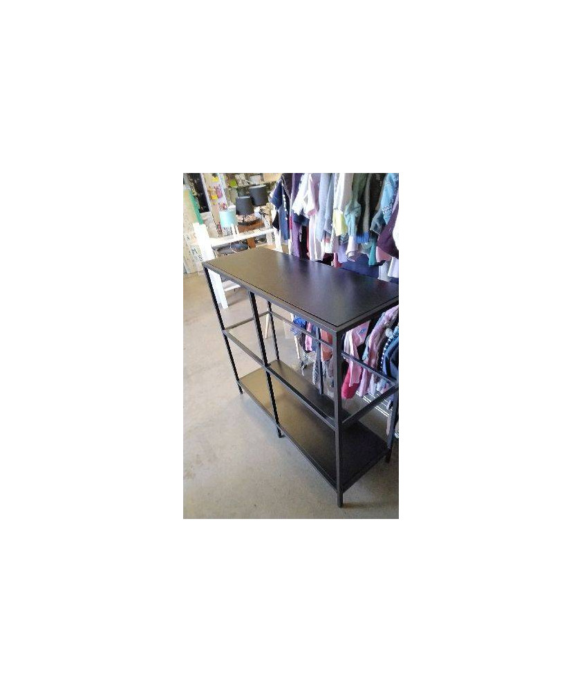 MEUBLE ETAGERE METAL VERRE