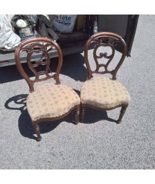 PAIRE DE CHAISES ACAJOU