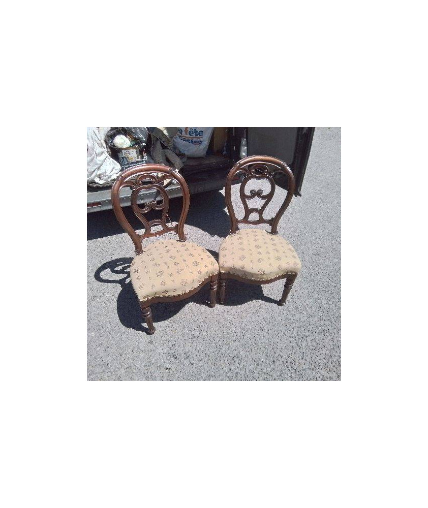 PAIRE DE CHAISES ACAJOU