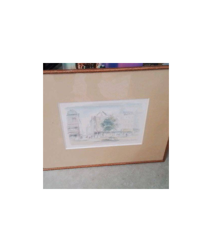 CADRE AQUARELLE VILLE