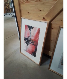AQUARELLE COMPOSITION ABSTRAITE ALE METAYER