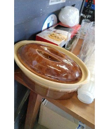 TERRINE MARRON AVEC COUVERCLE 