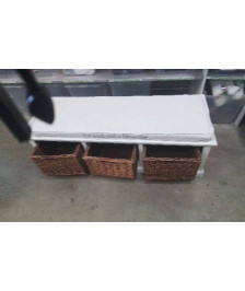 BANC 3PANIERS OSIER