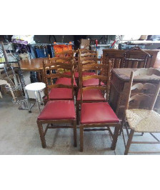 CHAISE CUIRE ROUGE 