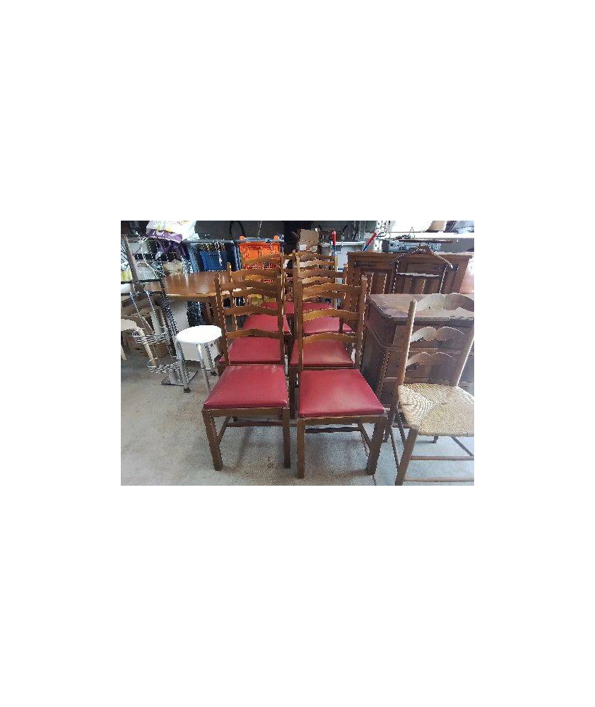 CHAISE CUIRE ROUGE 