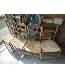 CHAISE PAILLÉ RUSTIQUE 