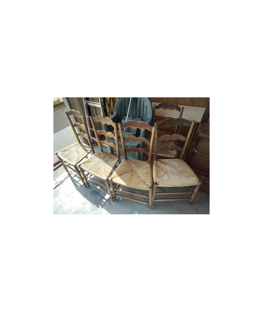 CHAISE PAILLÉ RUSTIQUE 