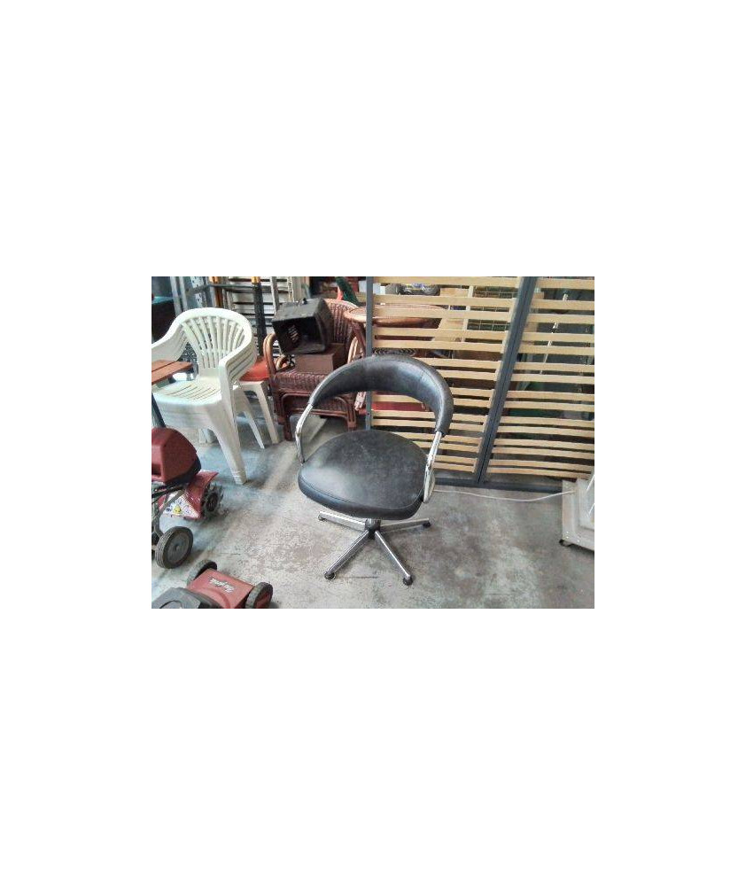 FAUTEUIL CUIRE NOIR 