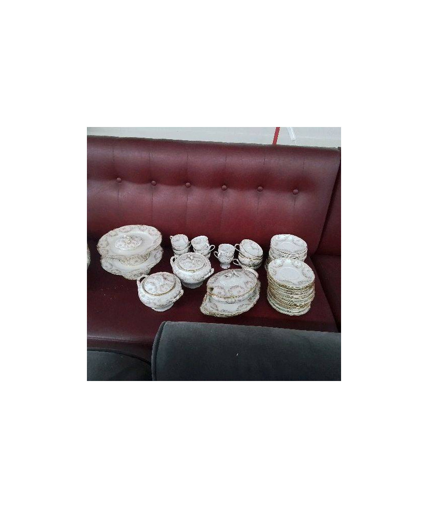 SERVICE BLANC DORÉ EMILE BOURGEOIS (138 PIECES)