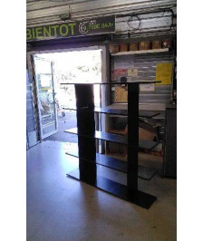 MEUBLE ETAGERE NOIRE 145X150 - EN L’ETAT