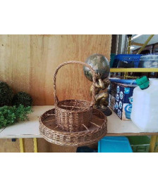 PANIER EN OSIER DECO 